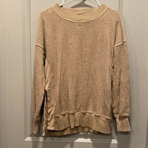 Aerie “Chilled Out” Fuzzy Sweater | Size XS | Beige | Cozy Relaxed Fit